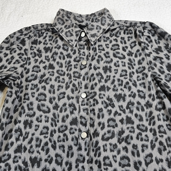 NWT Hush Gray Leopard Lexi Denim Dress Size 4 - Picture 9 of 14